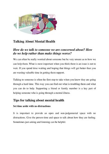 Tips for Talking about Mental Health