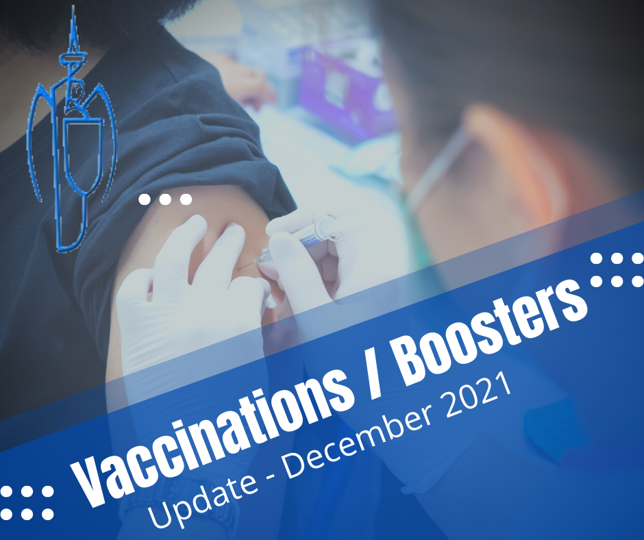 9th December CEO Update Covid19 Vaccination Boosters St. Michael's