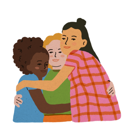an image of three friends
