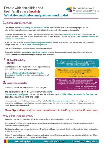 Disability Funding Crisis Details