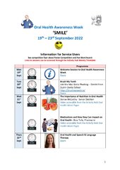 Oral Health Week Poster Service Users ETR 050922