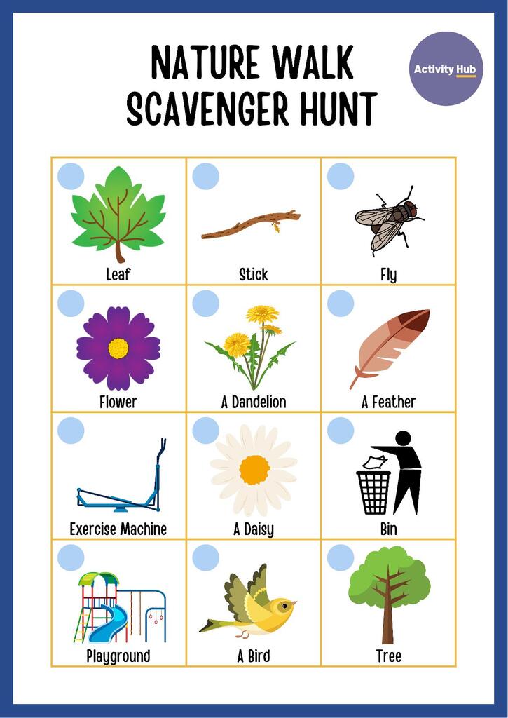 Nature Walk- Scavenger Hunt (2)