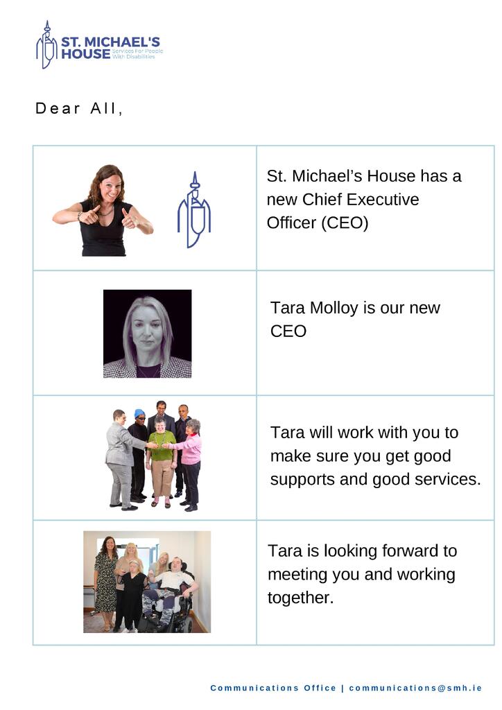 CEO Announcement Easy Read